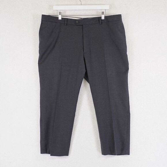 SuitSupply Gray Wool Dress Pants 40/24 Short Leg Mid Rise Flat‎ Front Lined - Picture 1 of 6